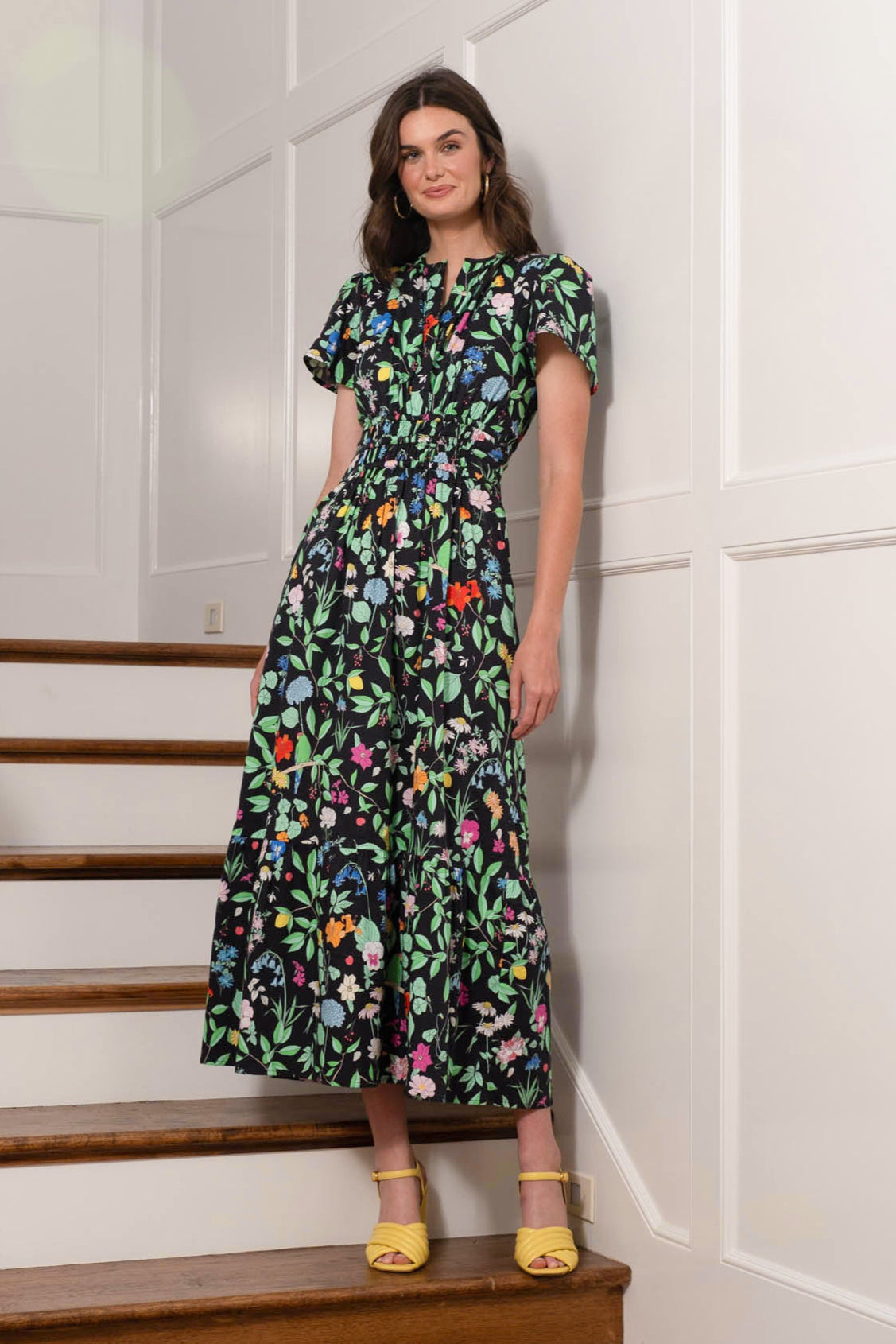 Sheridan French I PreSpring 2025 I Eloise Dress in Onyx Wildflower XL Sheridan French I PreSpring 2025 I Eloise Dress in Onyx Wildflower XL