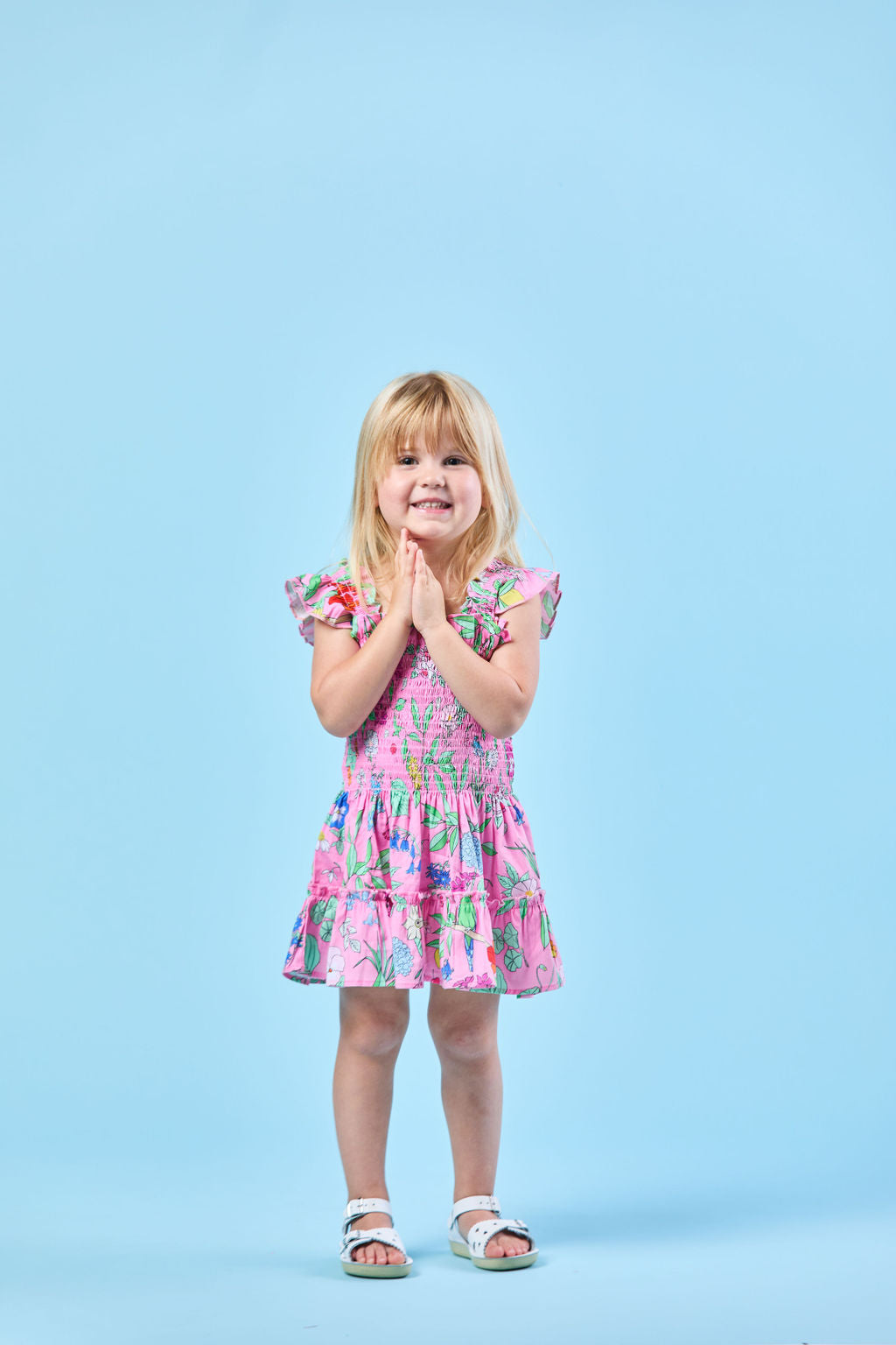 Betsy Dress in Pink Wildflower