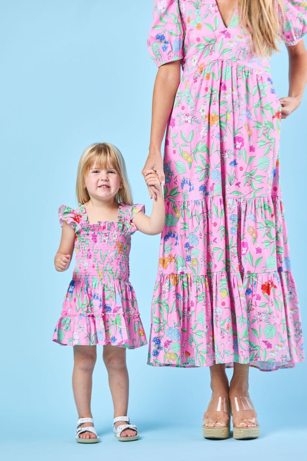 Margot Dress in Pink Wildflower