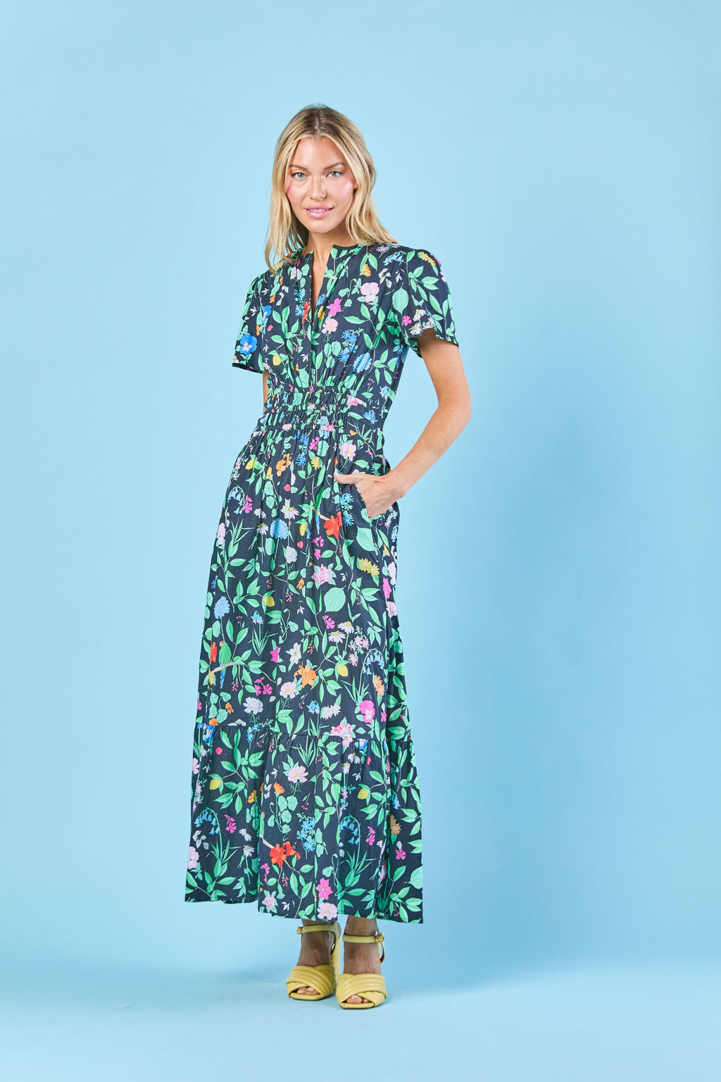 Sheridan French I PreSpring 2025 I Eloise Dress in Onyx Wildflower XL Sheridan French I PreSpring 2025 I Eloise Dress in Onyx Wildflower XL