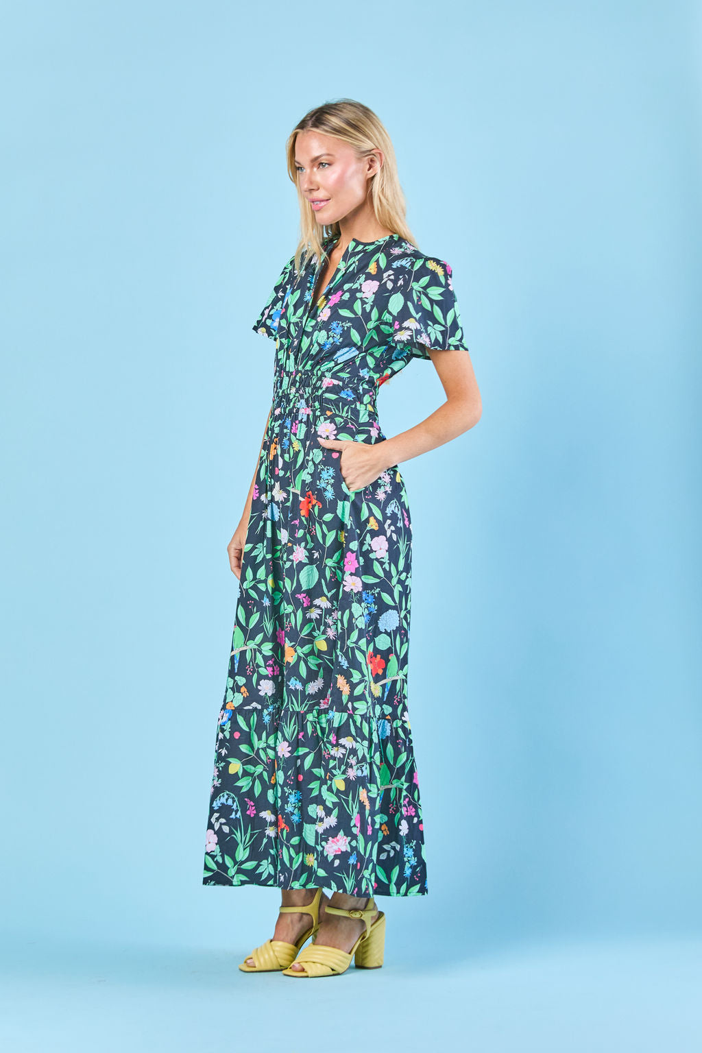sheridan french maxi dress Sheridan French I PreSpring 2025 I Eloise Dress in Onyx Wildflower XL