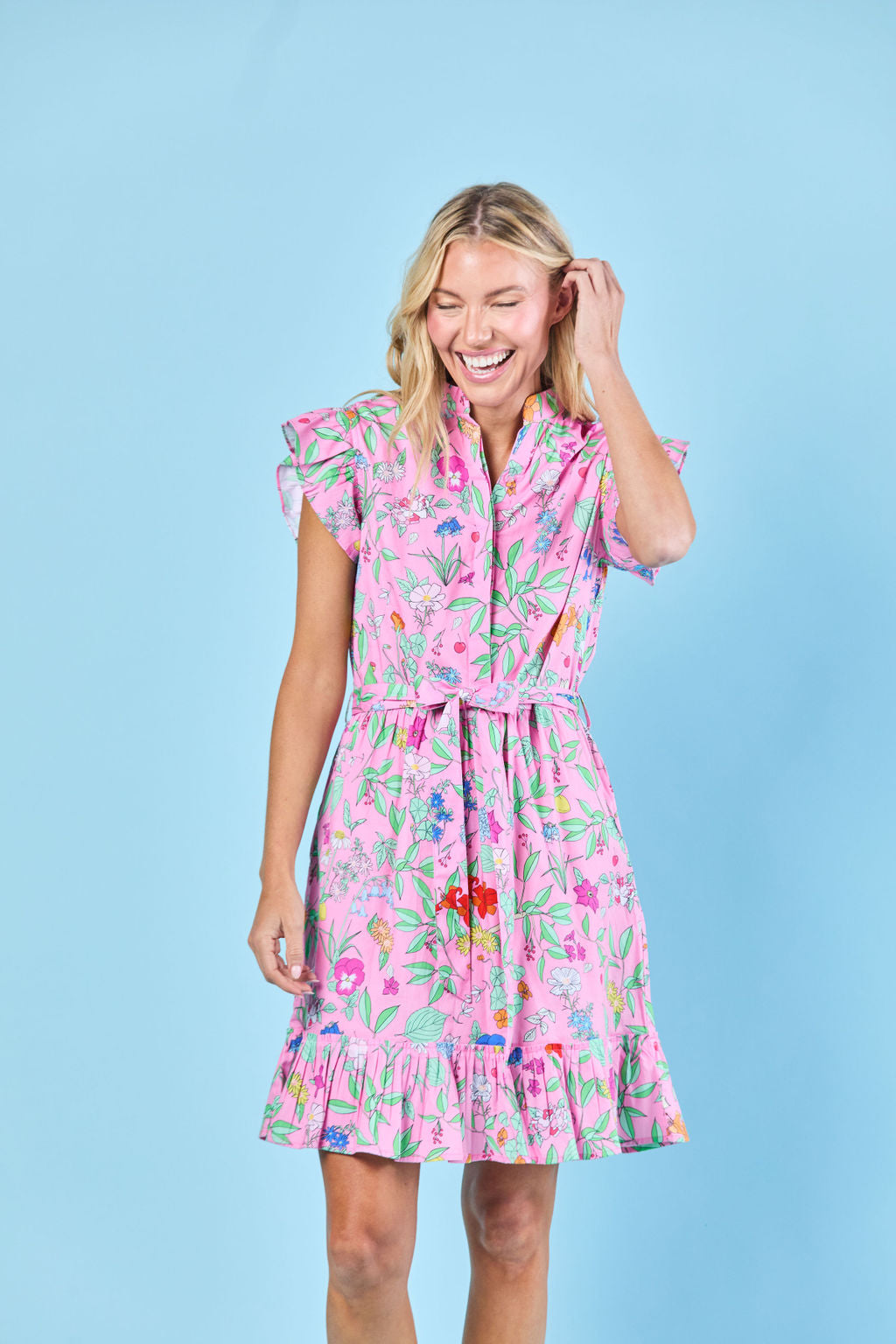 Miller Dress in Pink Wildflower