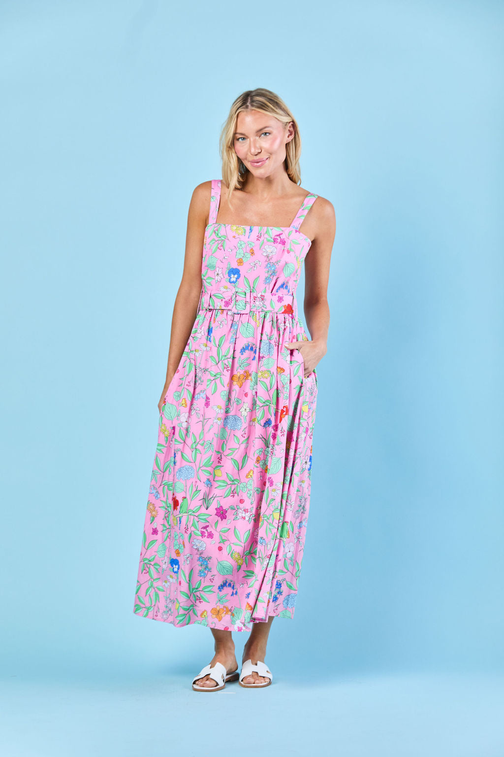 San Miguel Dress in Pink Wildflower