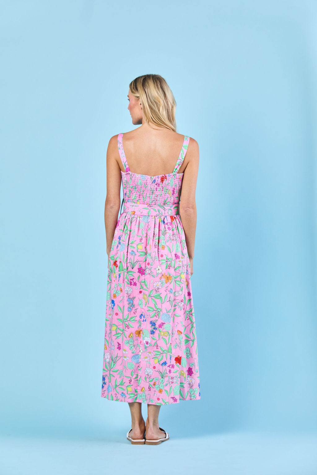 San Miguel Dress in Pink Wildflower