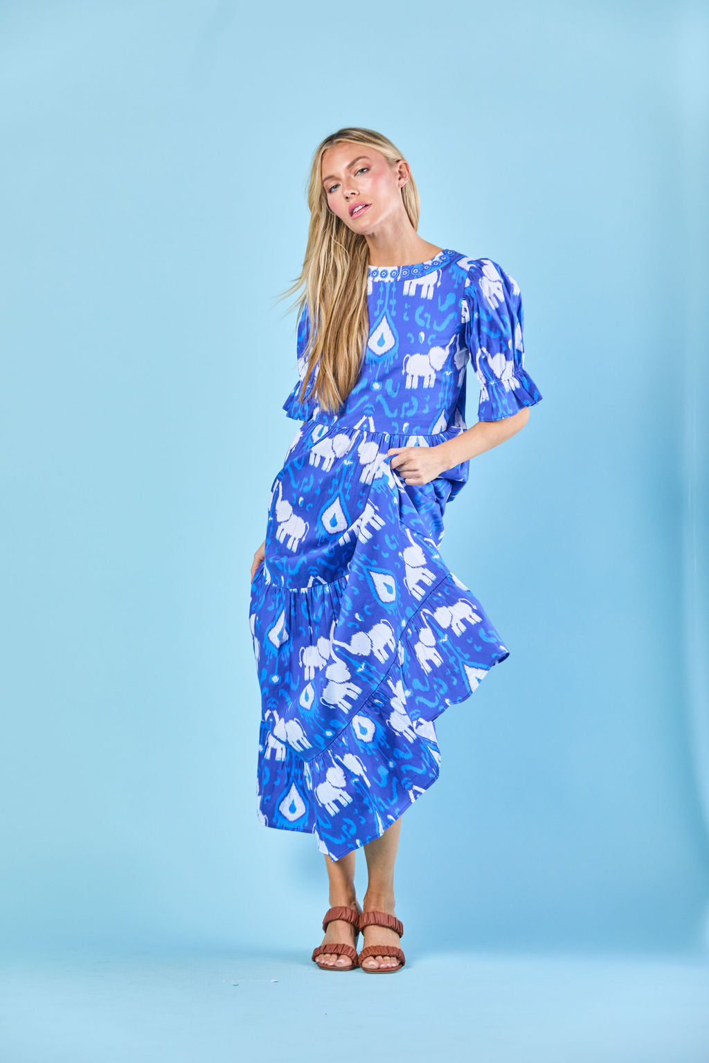 Michola Dress in Indigo Trunk Show