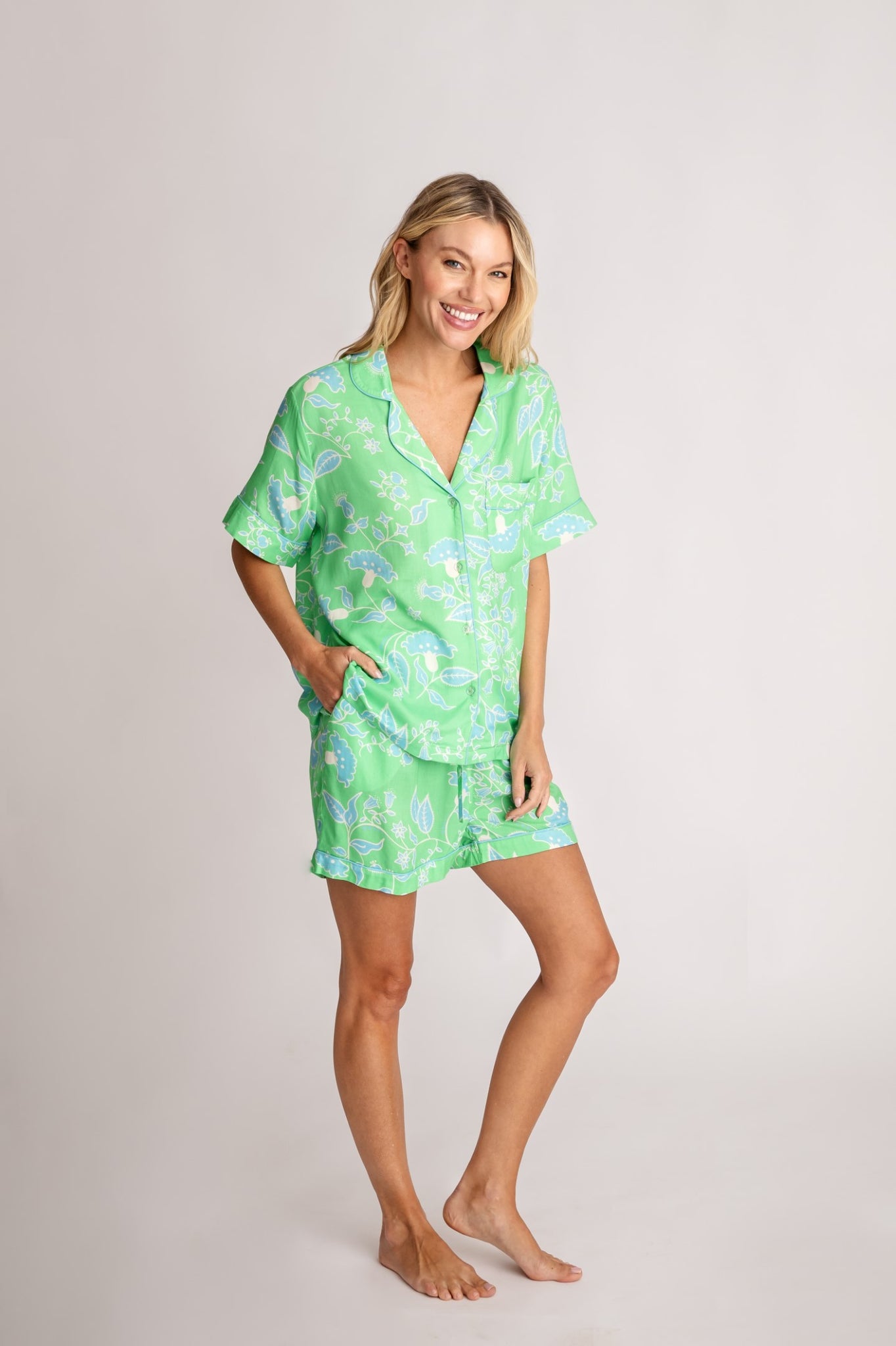 Short Pajama Set in Julep Blooms