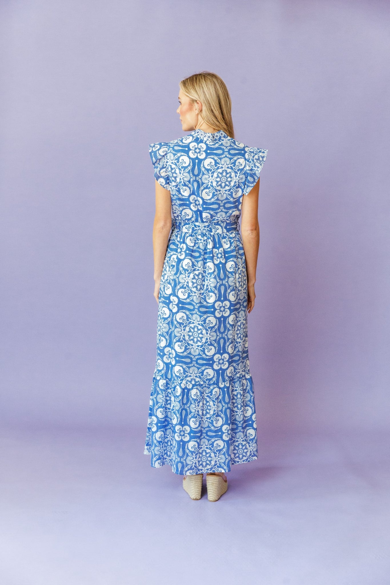 Taylor Dress in Azure Morocco