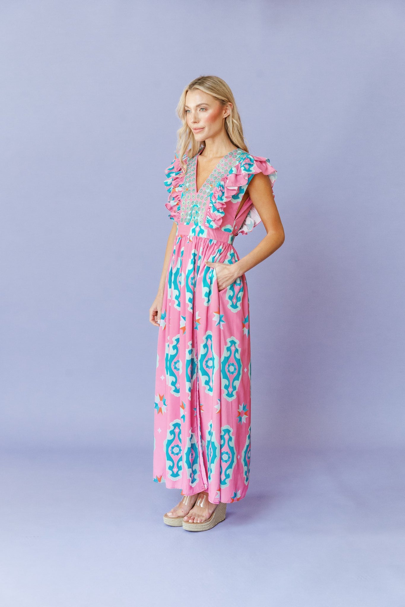 Sheridan French I Resort 2024 I Stacey Dress in Watermelon Starburst | Sommerkleider