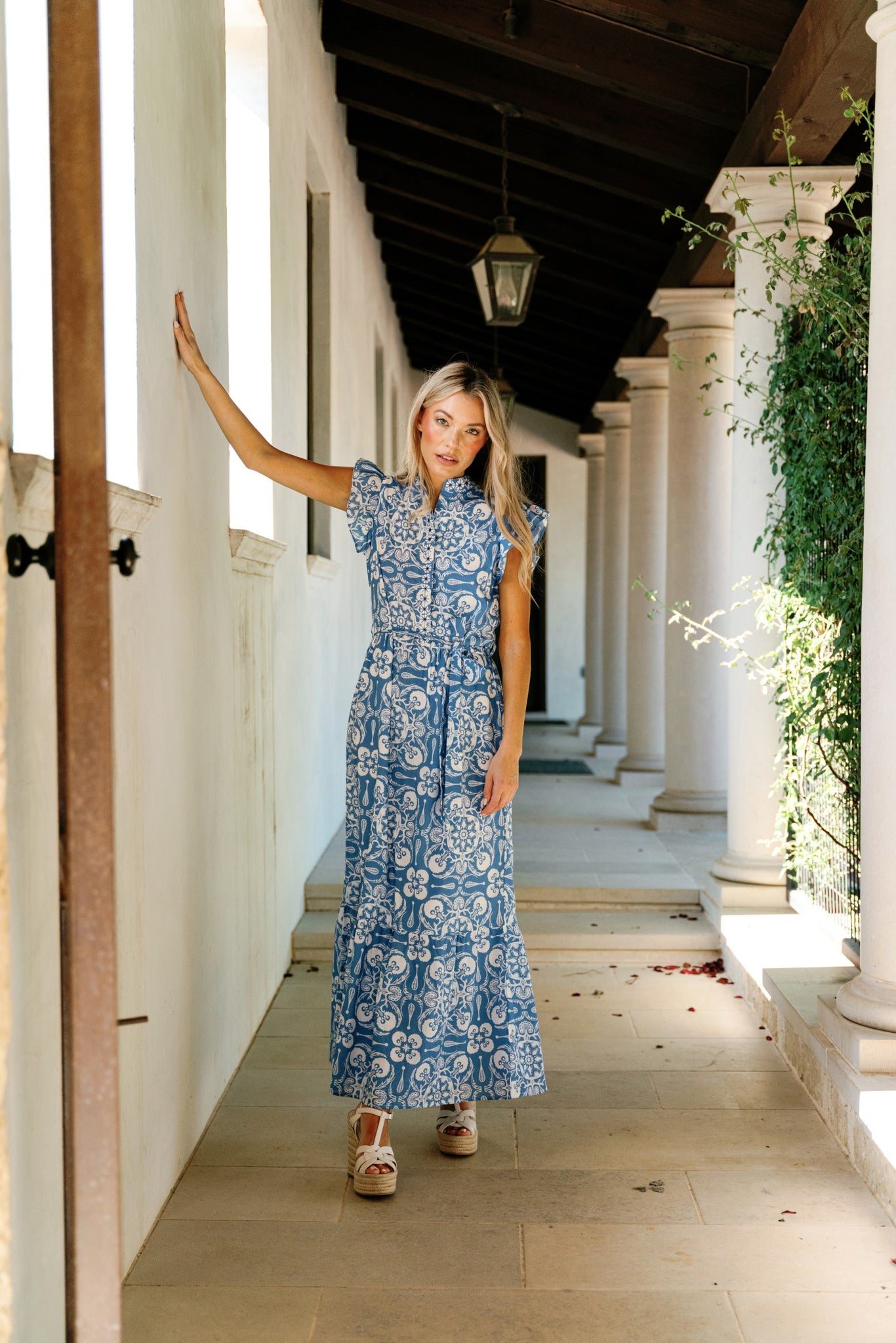 Taylor Dress in Azure Morocco