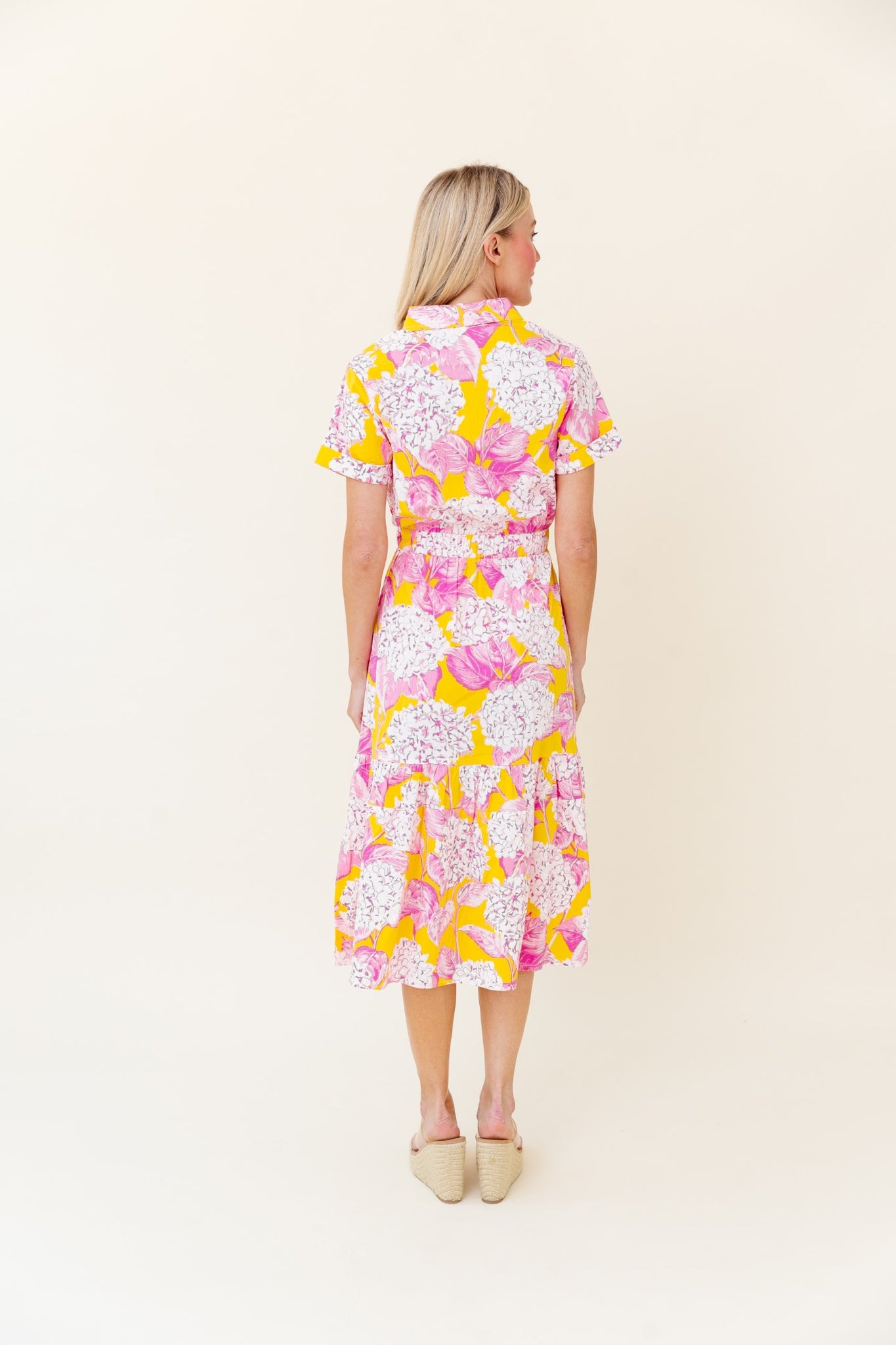 Gwyneth Dress in Pink Lemonade Hydrangea