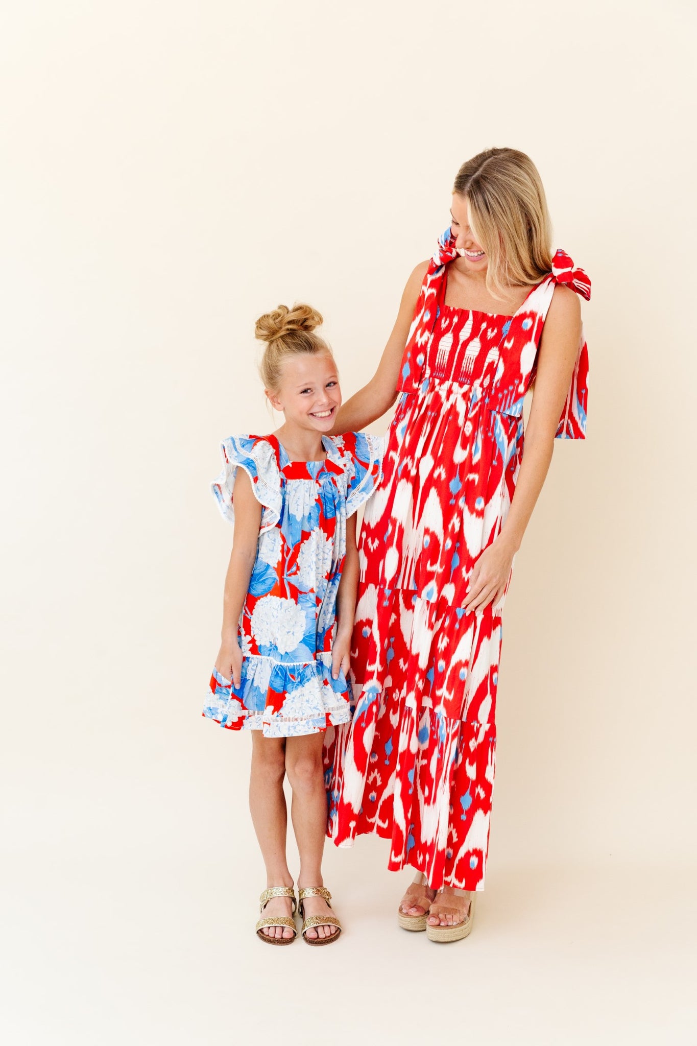 Poppy Dress in Americana Hydrangea