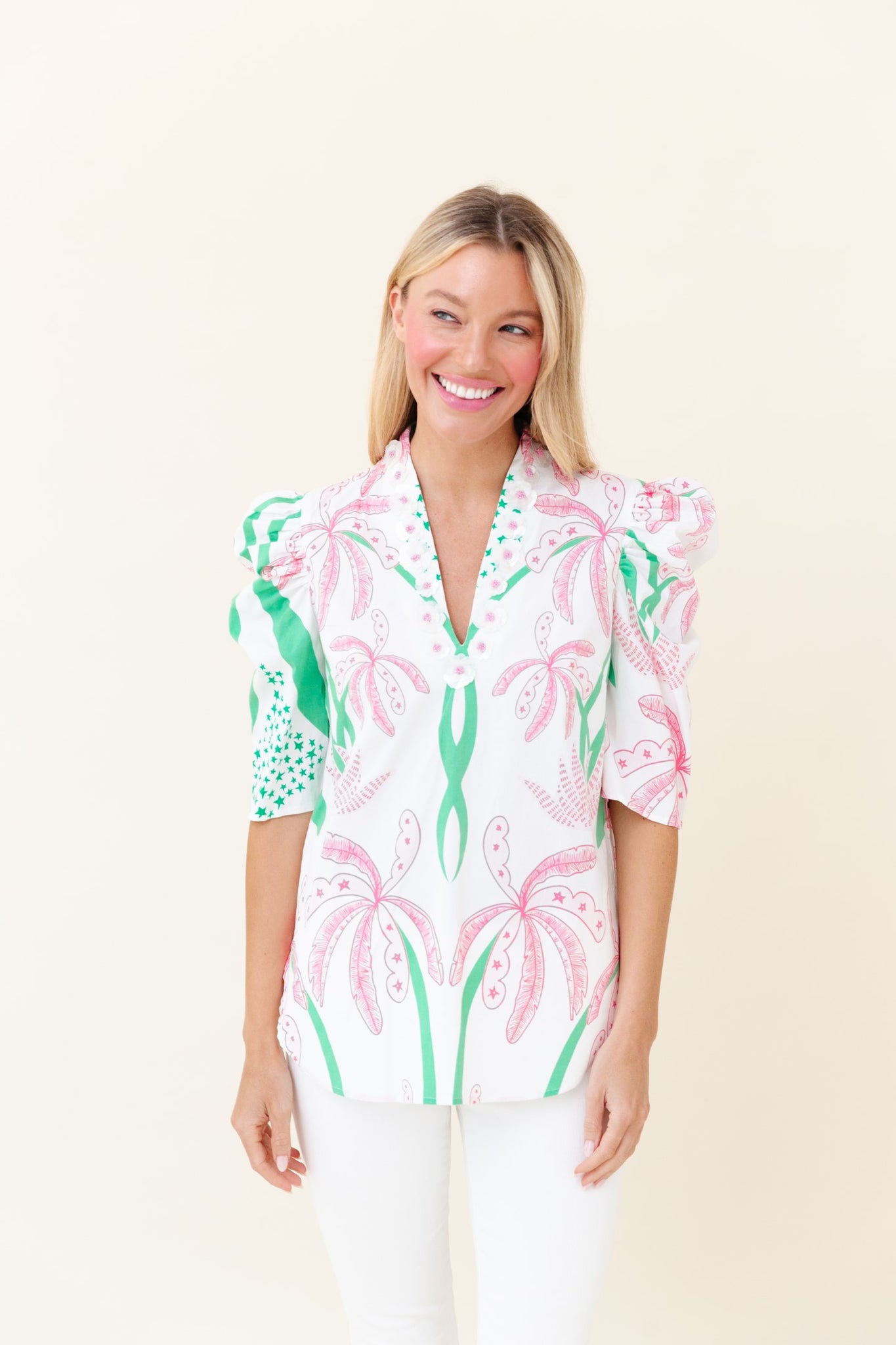 Natalie Blouse in Worth Avenue Palm