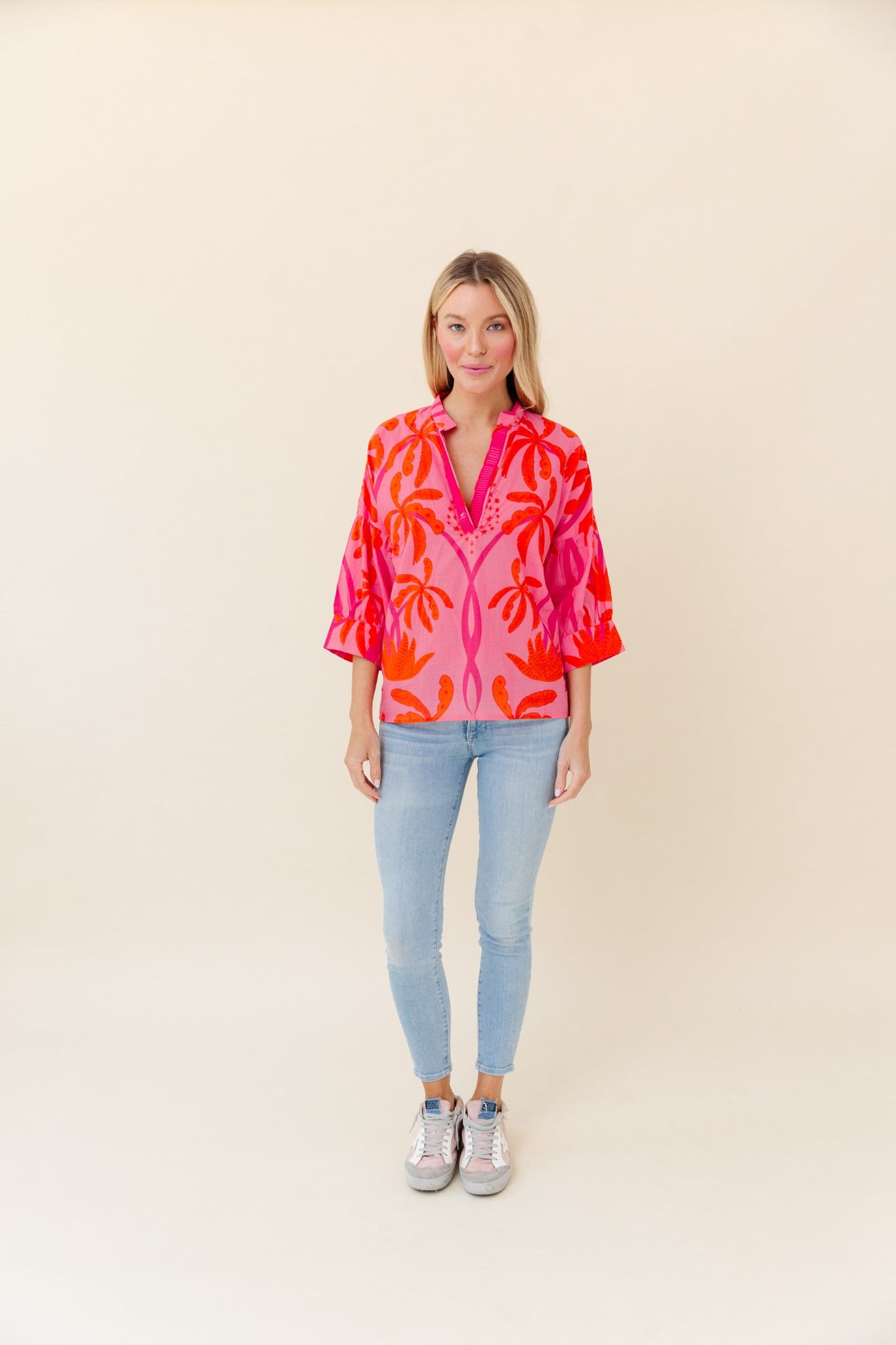 Drew Blouse in King Street Palm