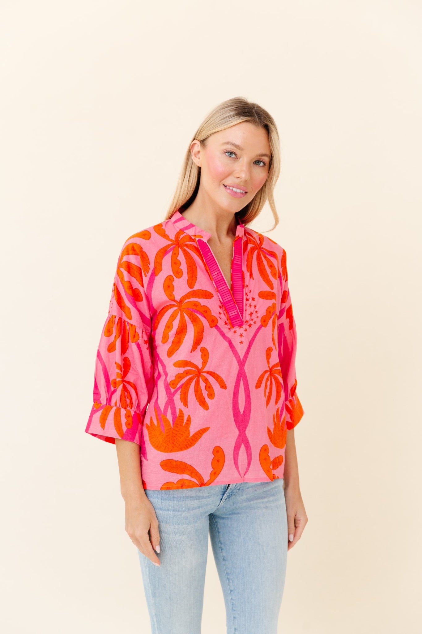 Drew Blouse in King Street Palm