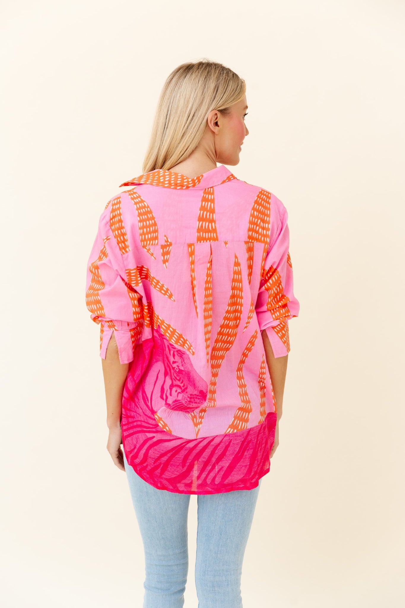 Fern Blouse in Candy Pink Tigress