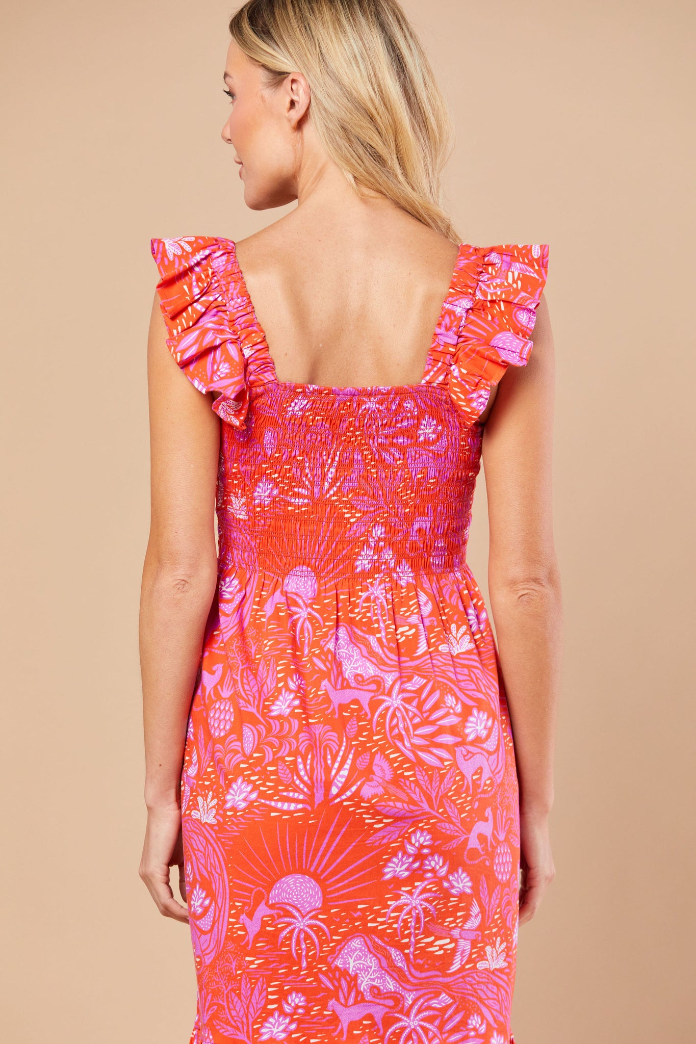 Charlotte Dress in Whimsical Island Sunset