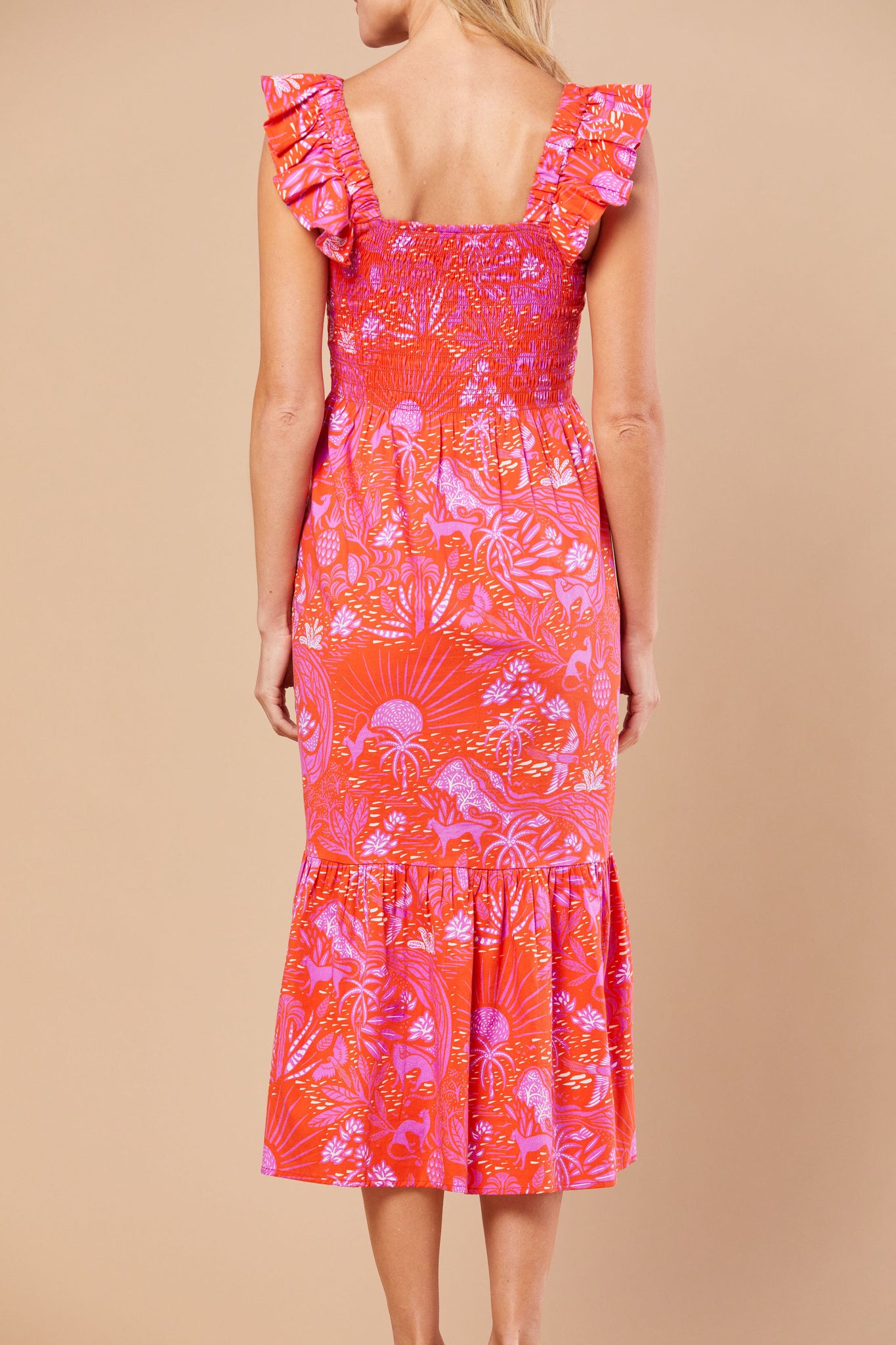 Charlotte Dress in Whimsical Island Sunset