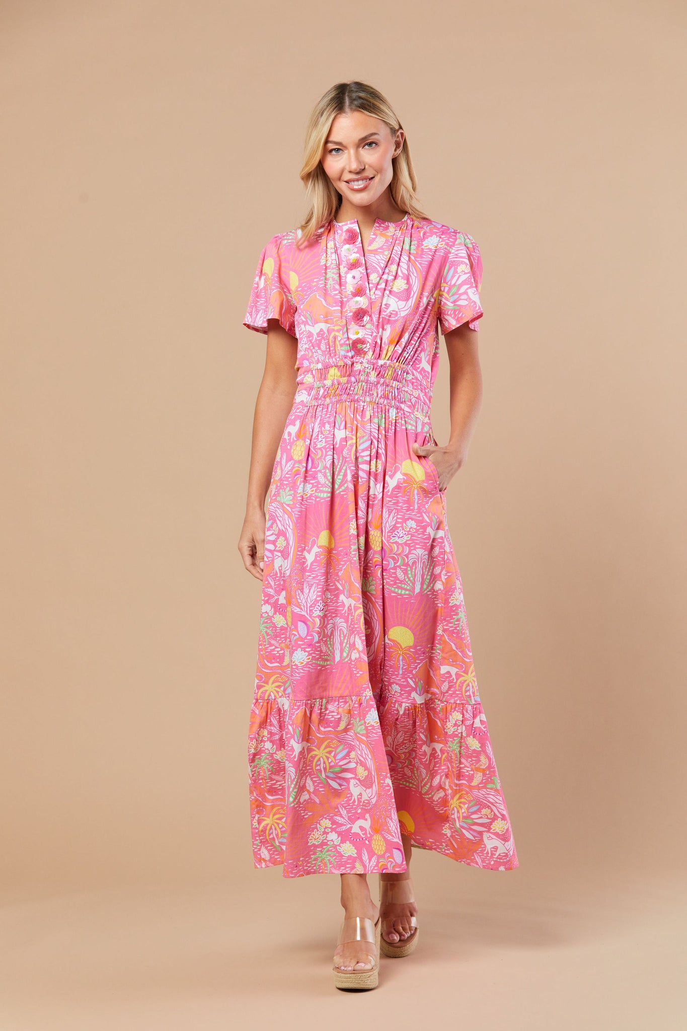 Eloise Dress in Whimsical Island Sunrise