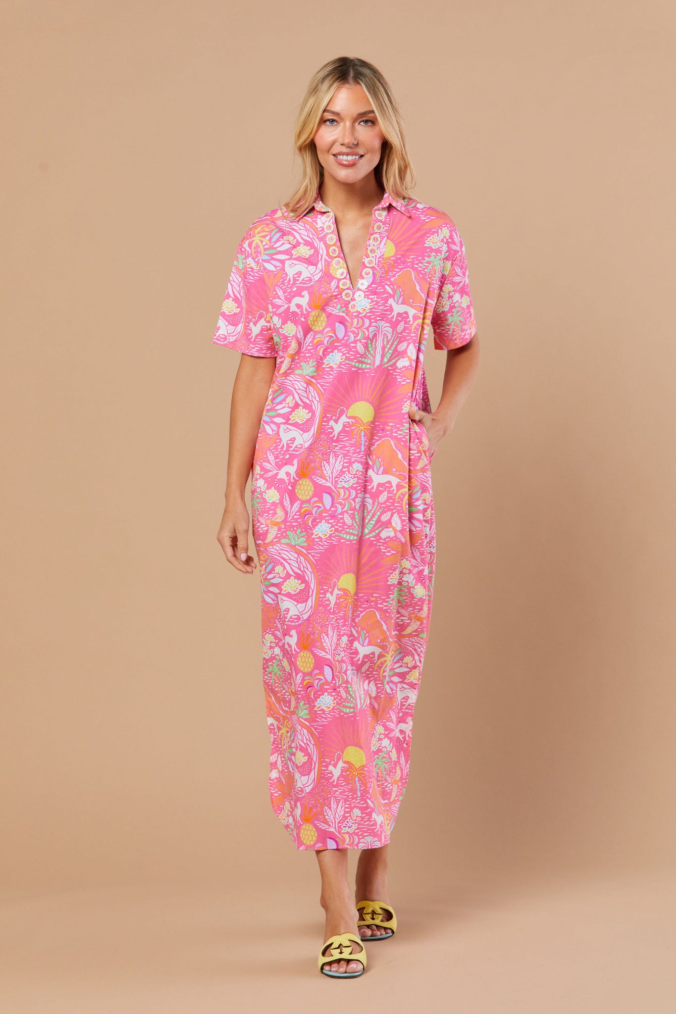 Reese Dress in Whimsical Island Sunrise