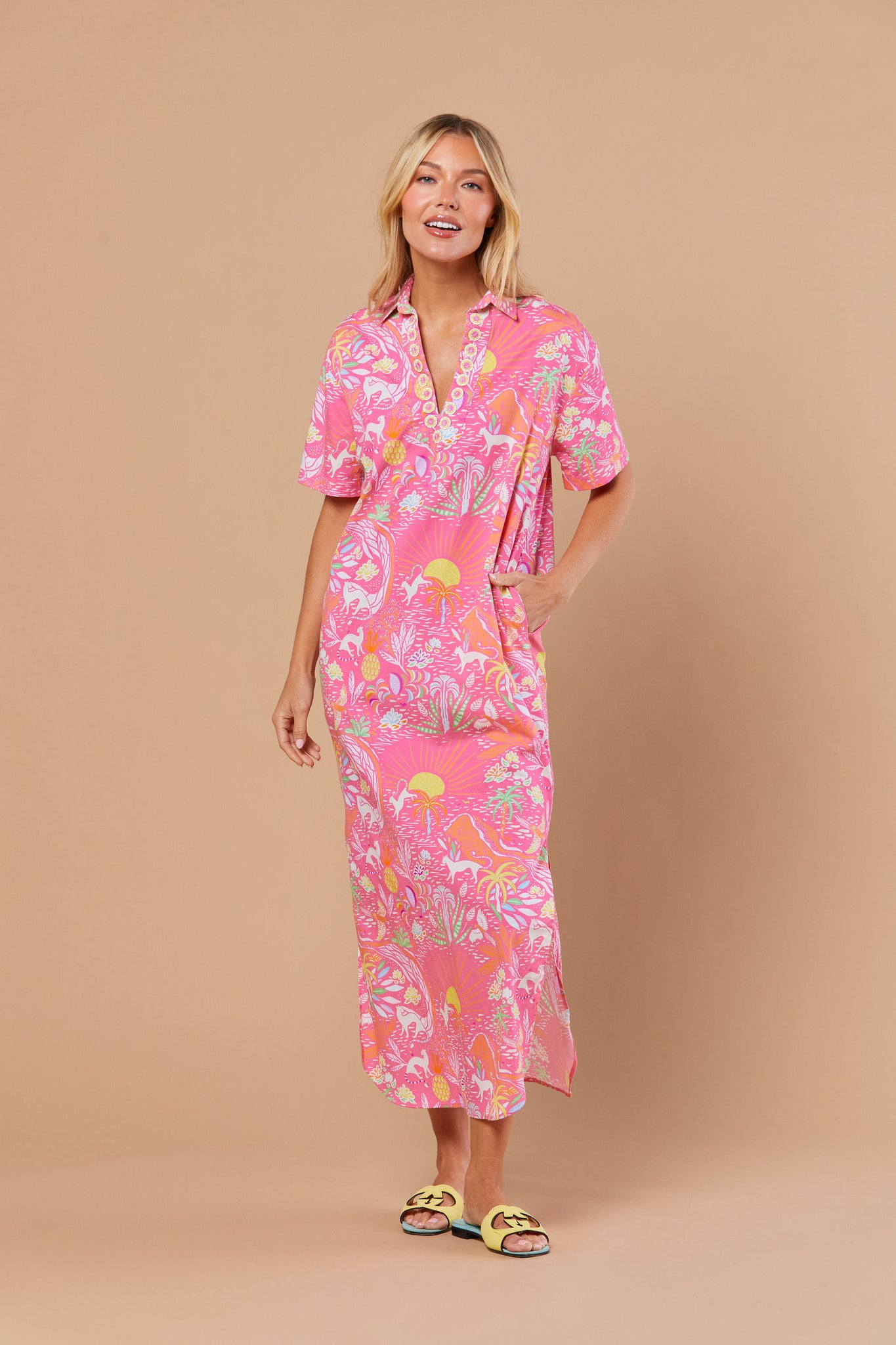 Reese Dress in Whimsical Island Sunrise