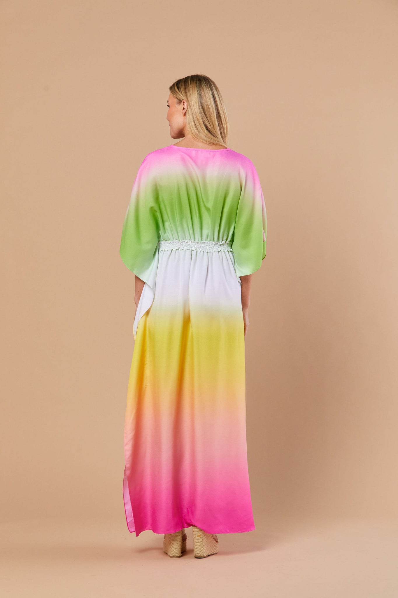 Christy Caftan in Bubblegum Ombre