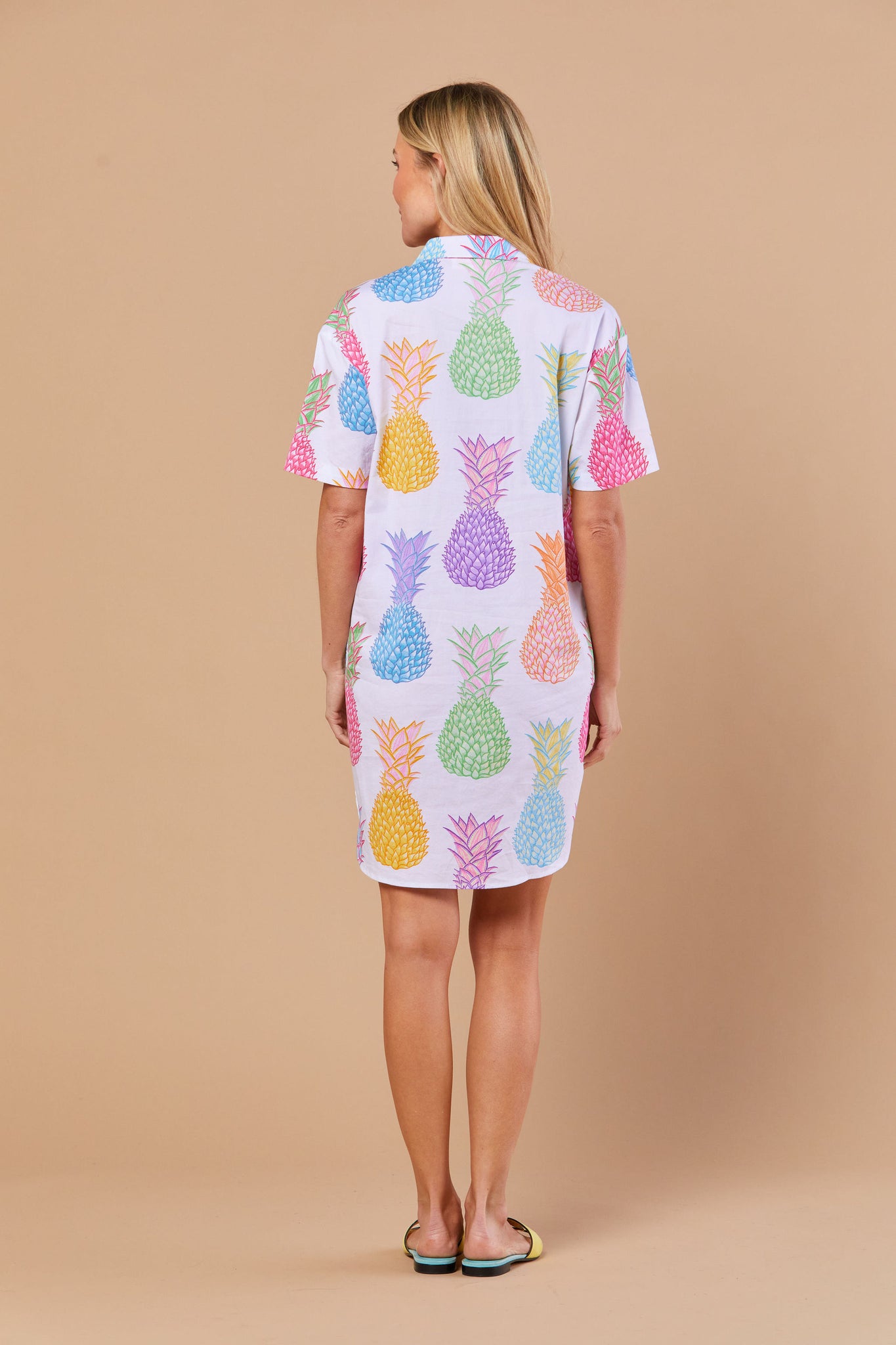 Rhodes Dress in Rainbow Pineapple