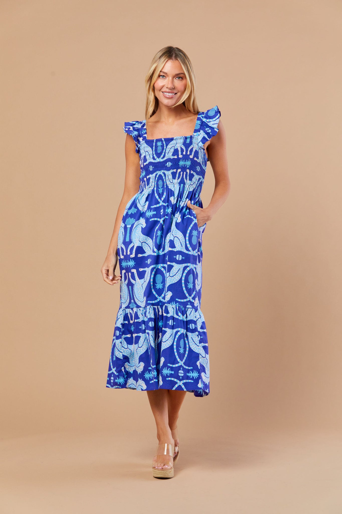 Charlotte Dress in Lapis Prowess