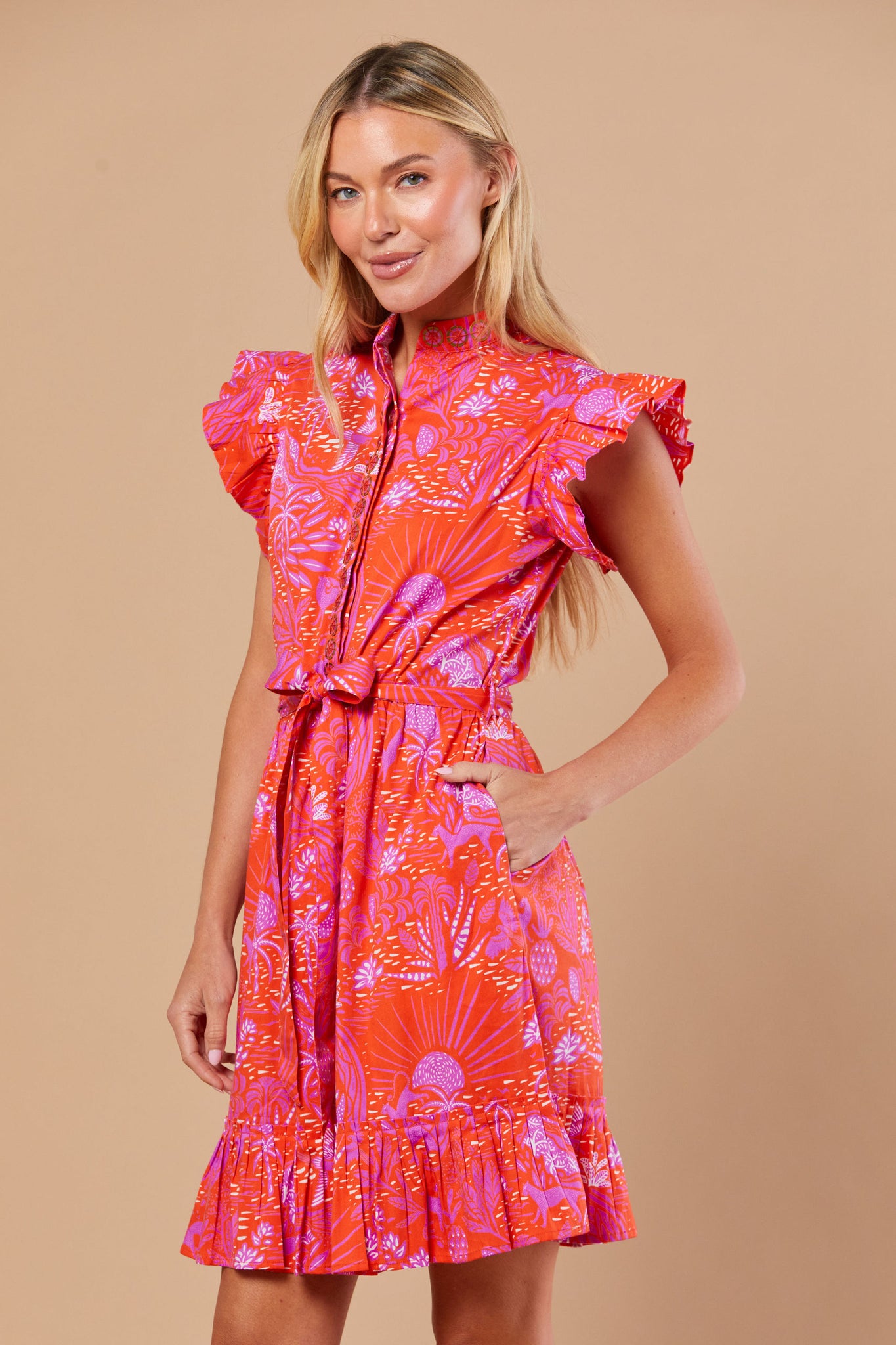 Miller Dress in Whimsical Island Sunset