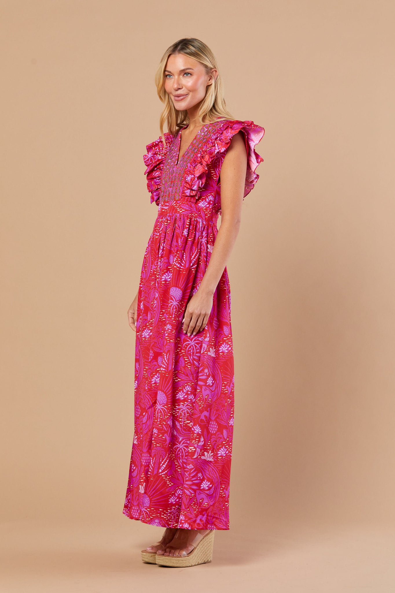 Stacey Dress in Whimsical Island Sunset