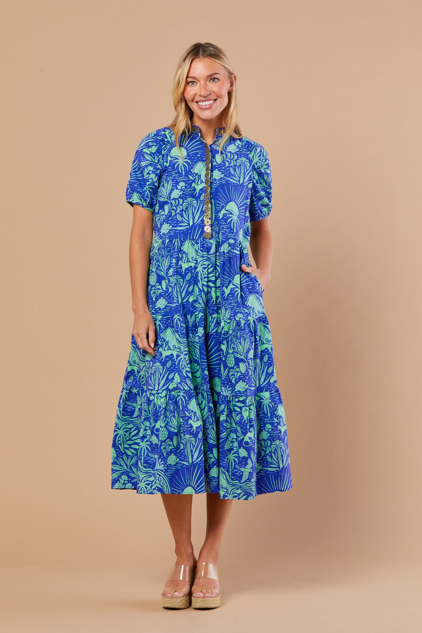 Kimbell Dress in Whimsical Island Eve