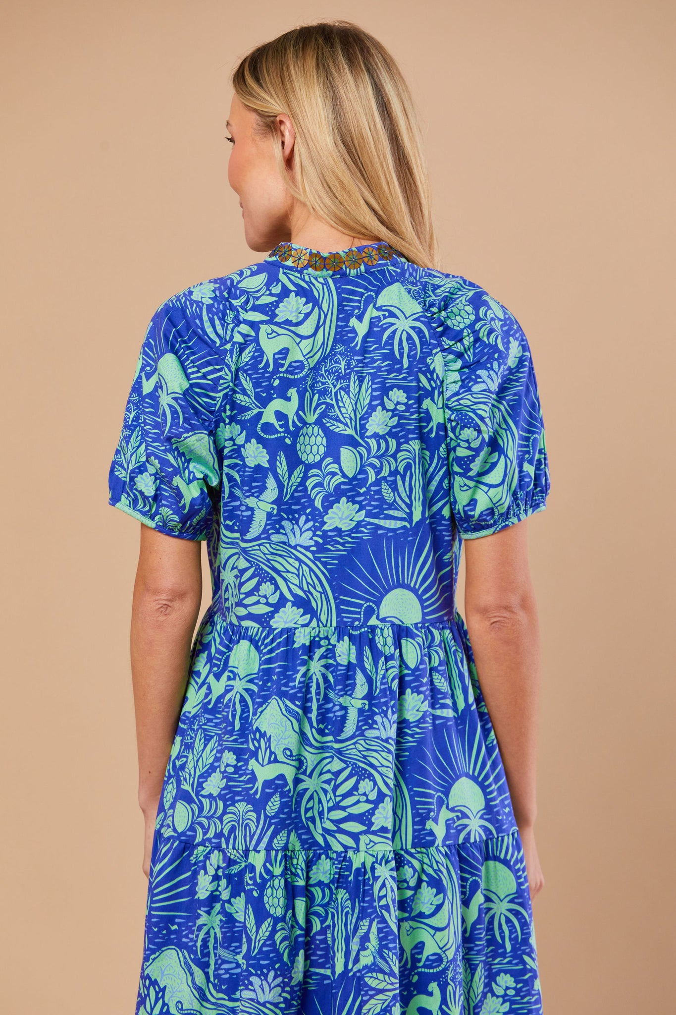 Kimbell Dress in Whimsical Island Eve