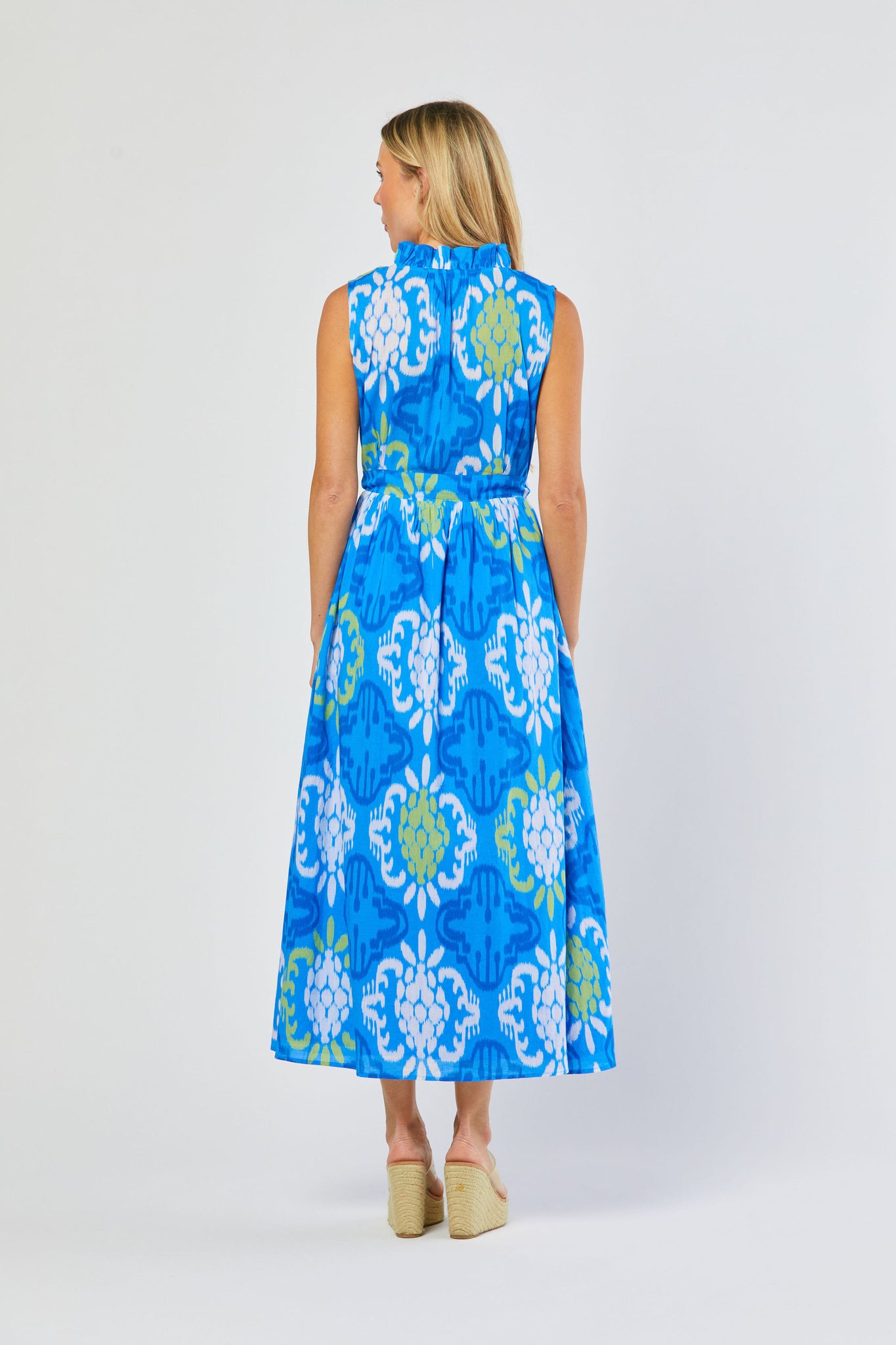 Ivy Dress in Blue Lagoon Pineapple