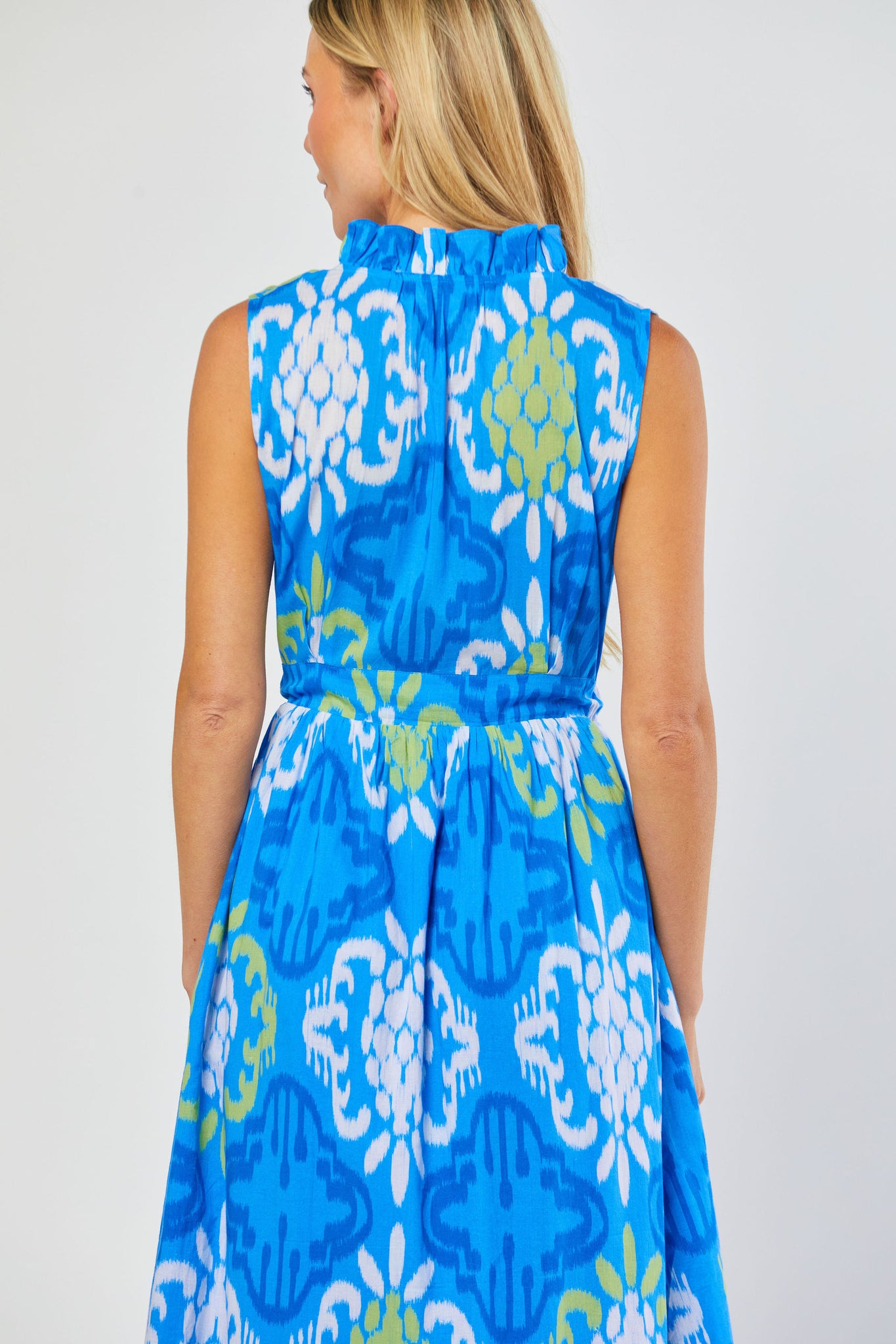 Ivy Dress in Blue Lagoon Pineapple