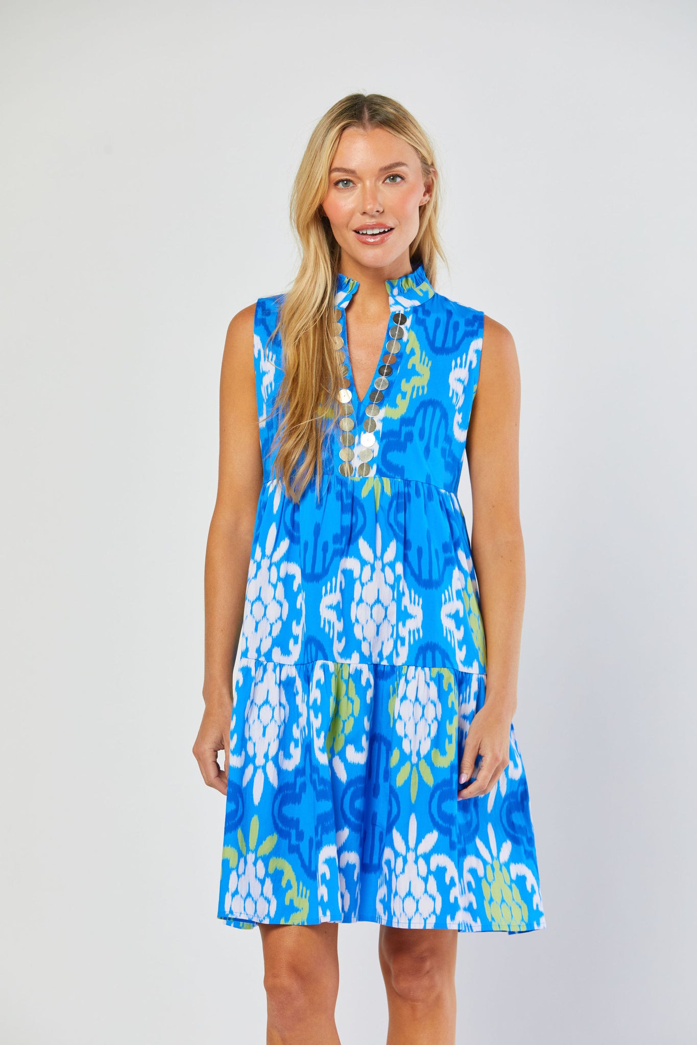 Logan Dress in Blue Lagoon Pineapple