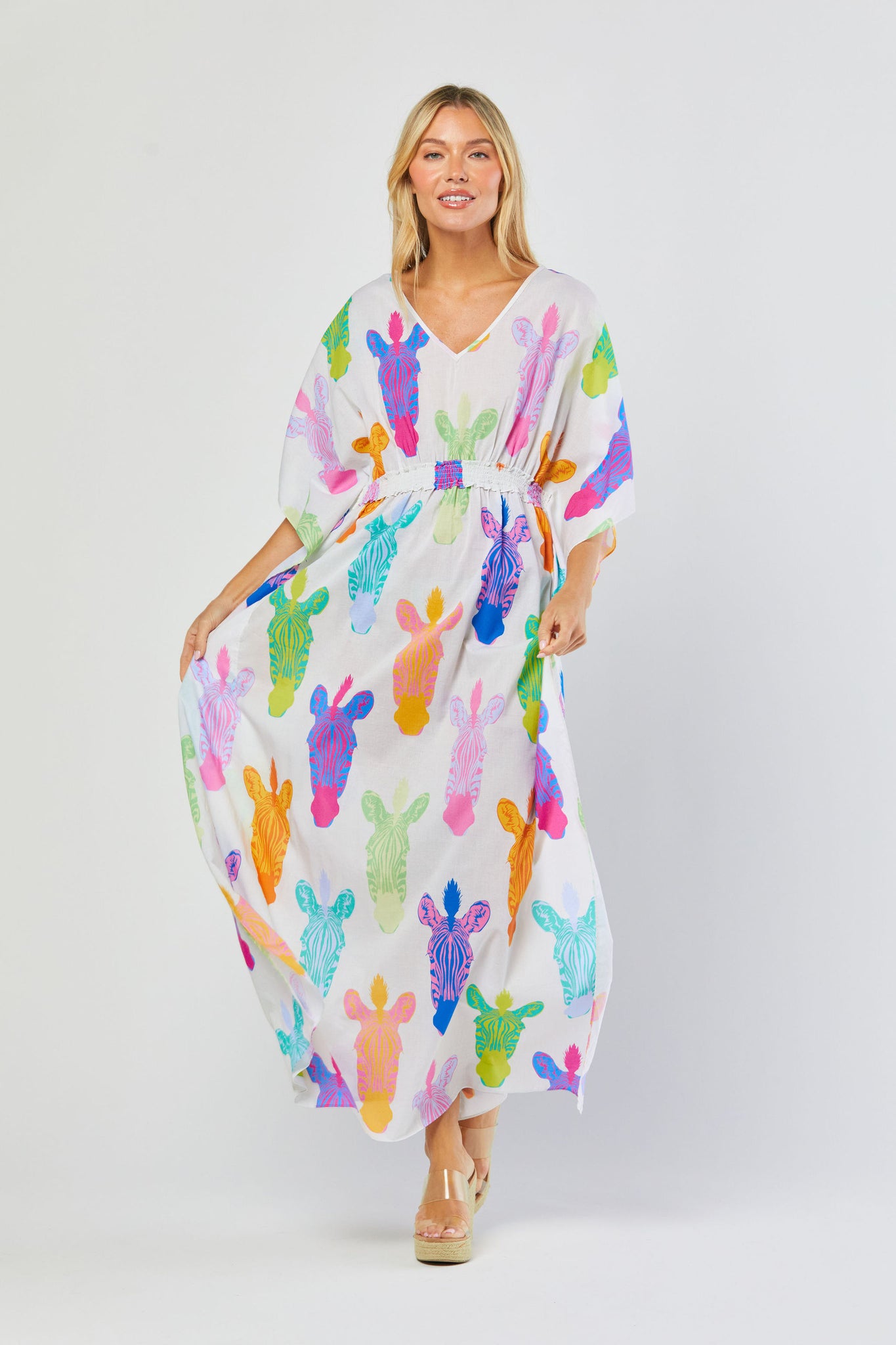 Christy Caftan in Summer Zebra