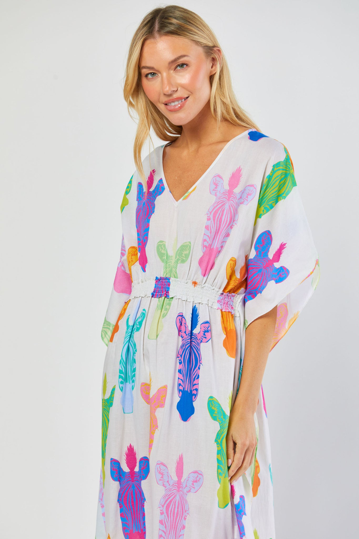 Christy Caftan in Summer Zebra