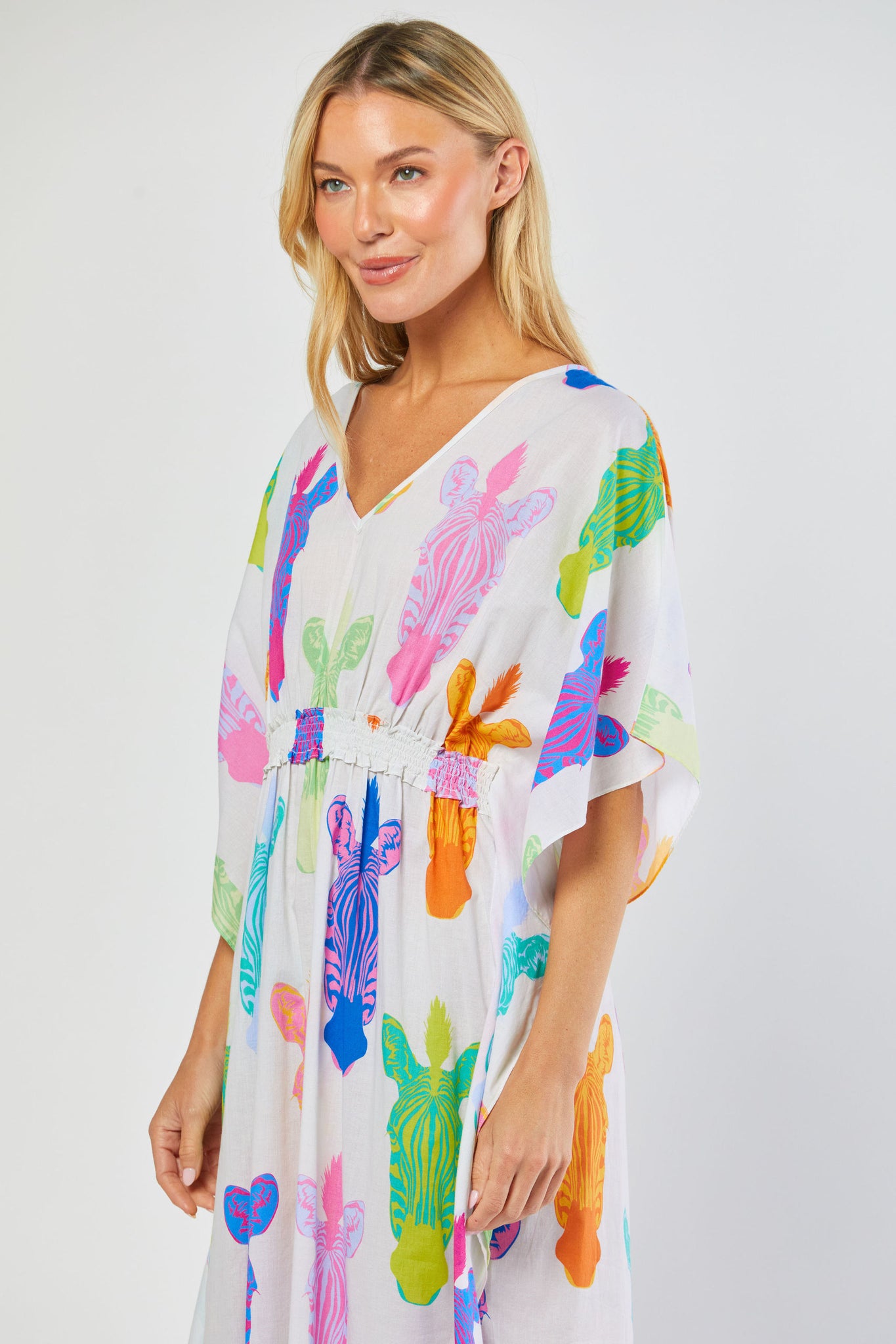 Christy Caftan in Summer Zebra