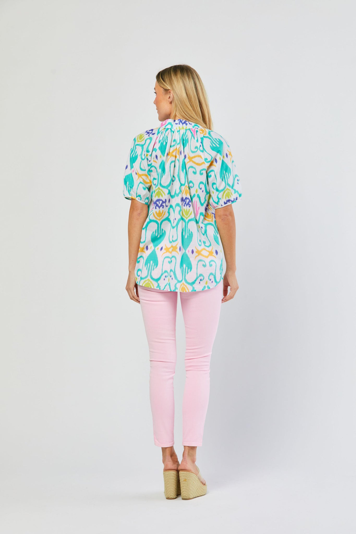 Dana Blouse in Tropical Ikat