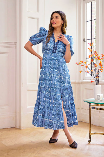 Sheridan French I Fall 2025 I Margot Dress in Lapis Lace