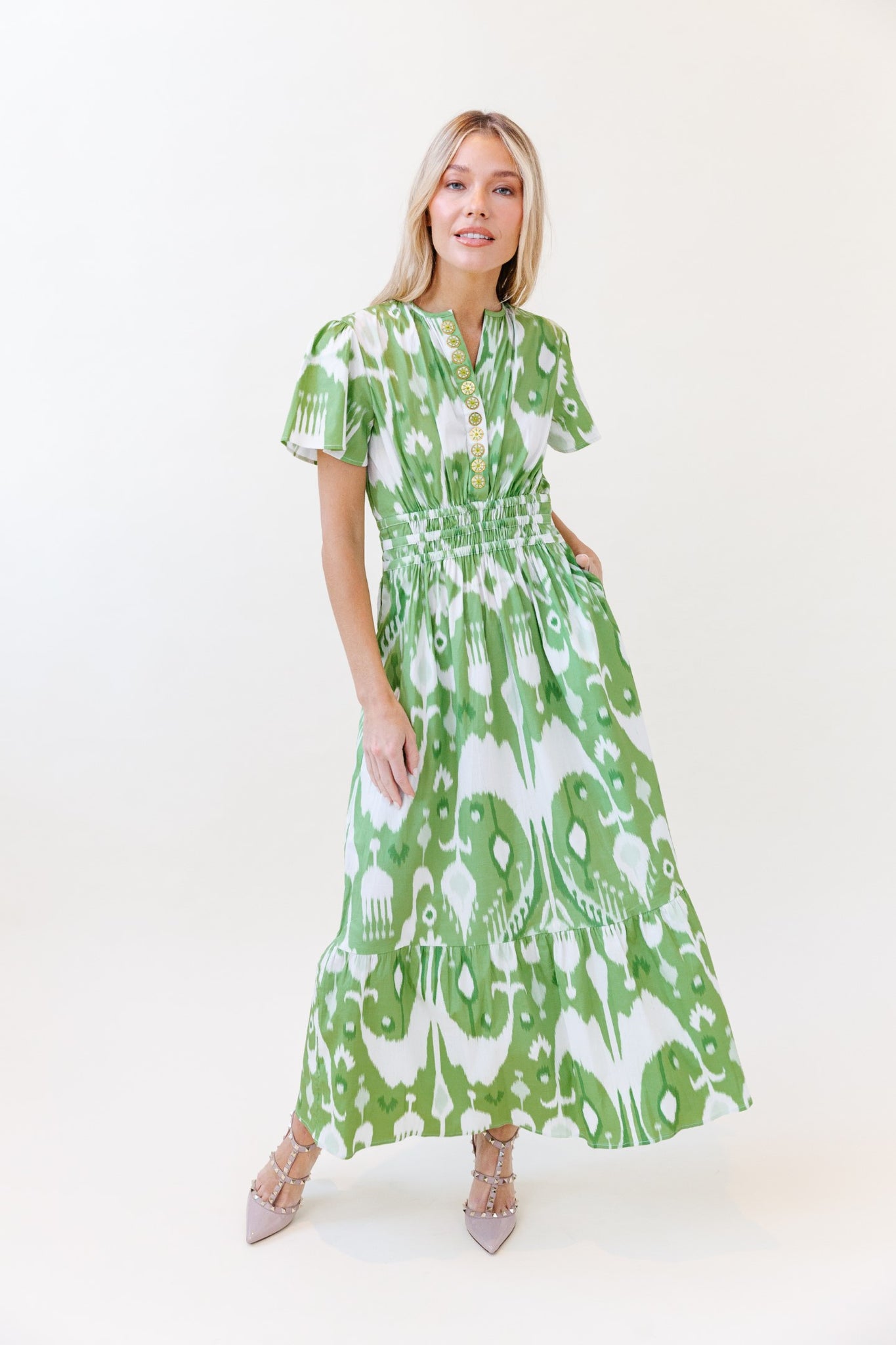 Eloise Dress in Apple Ikat