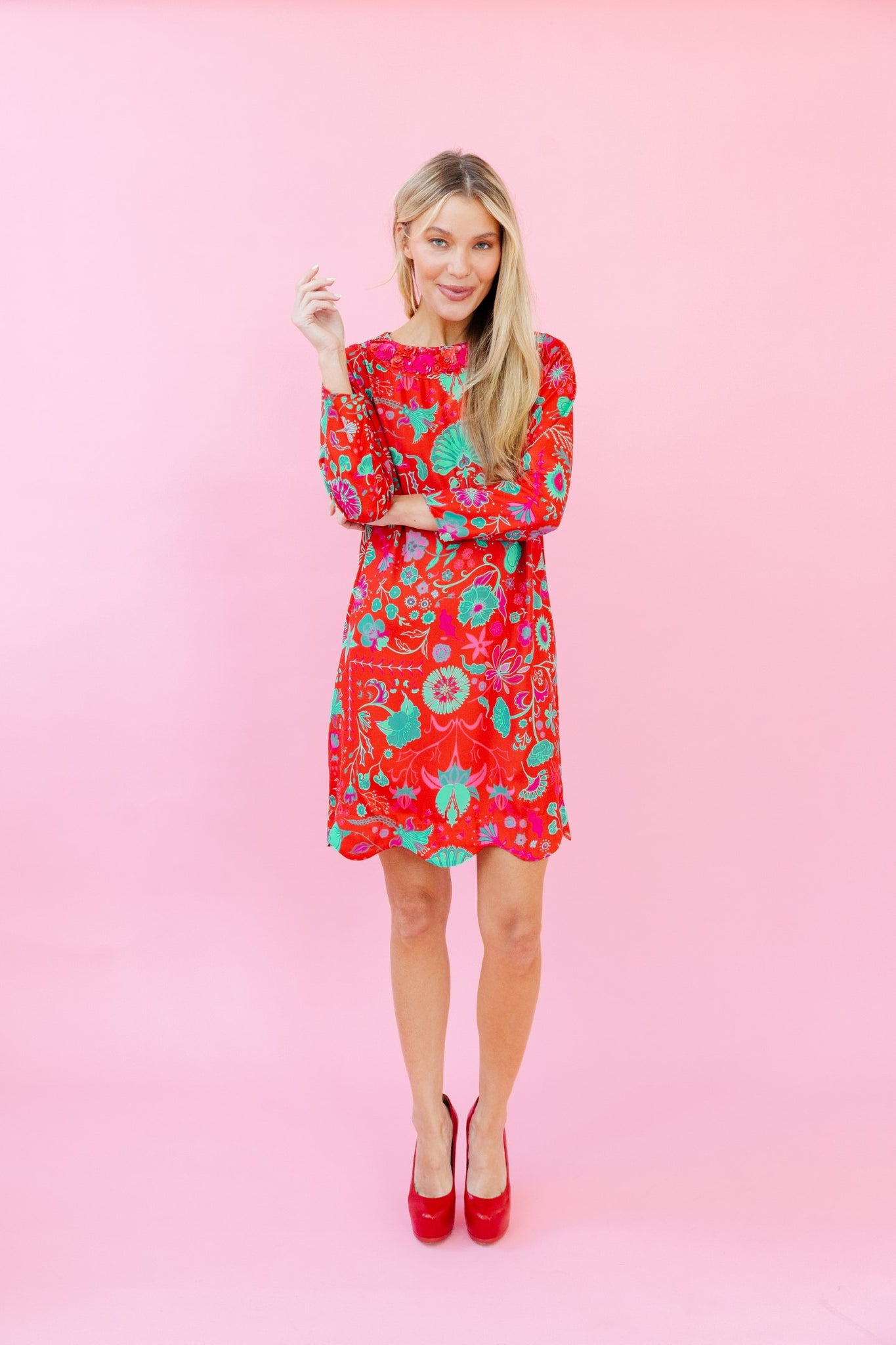 Blair Dress in Festive Floral