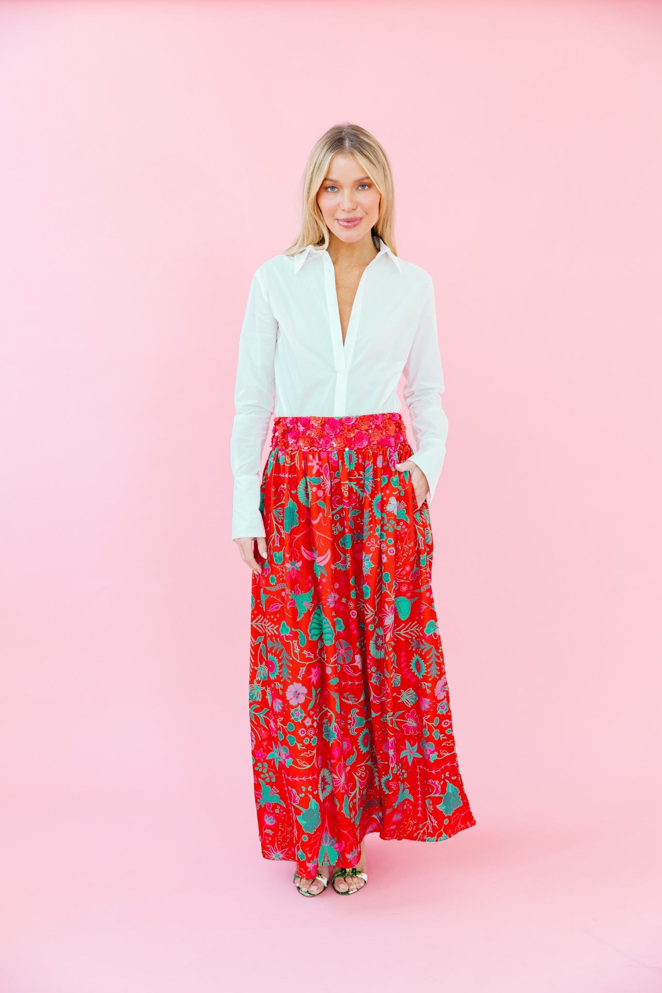 Lillian Skirt in Festive Floral