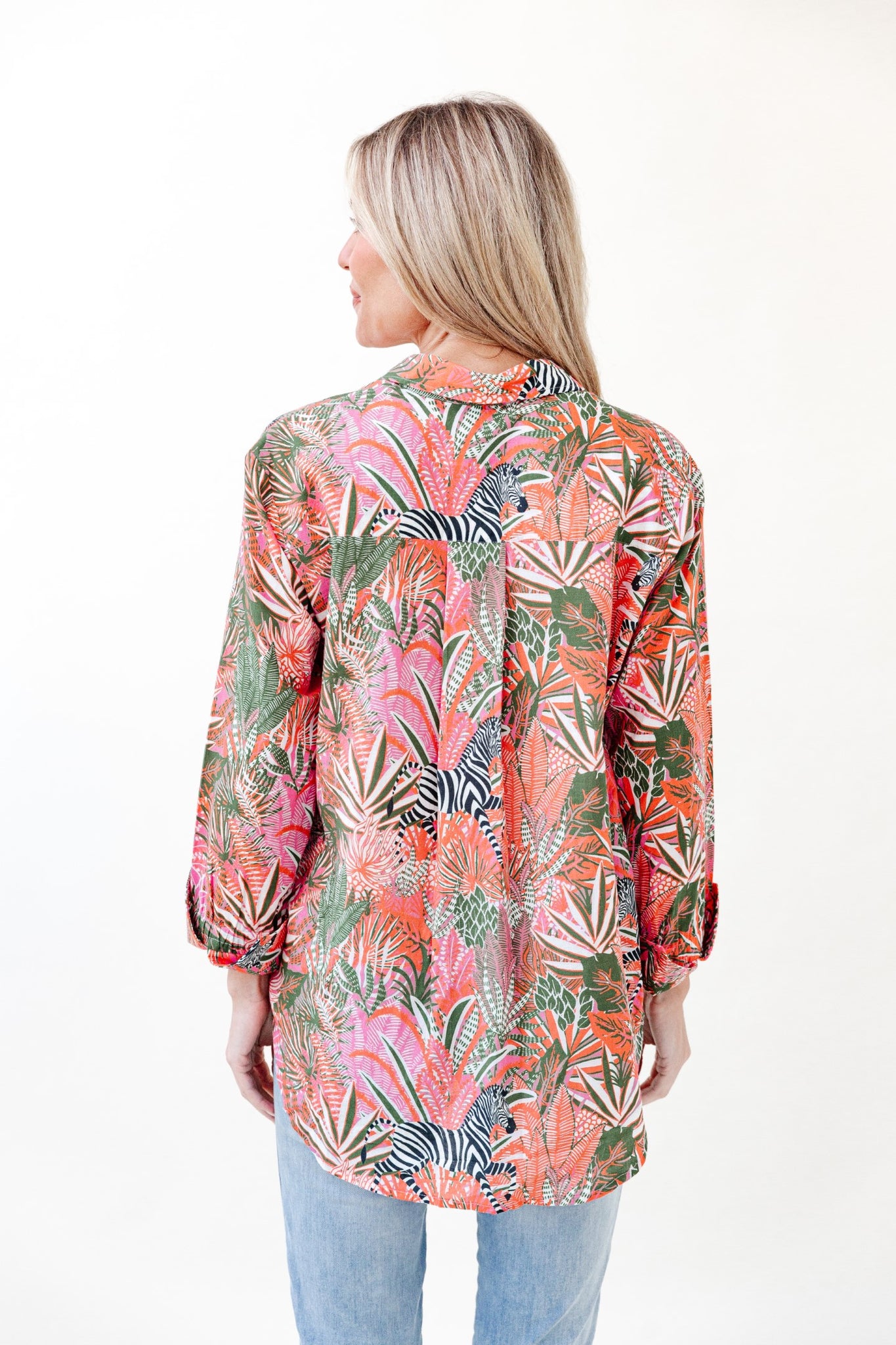 Fern Blouse in Sunrise Zebra Soirée