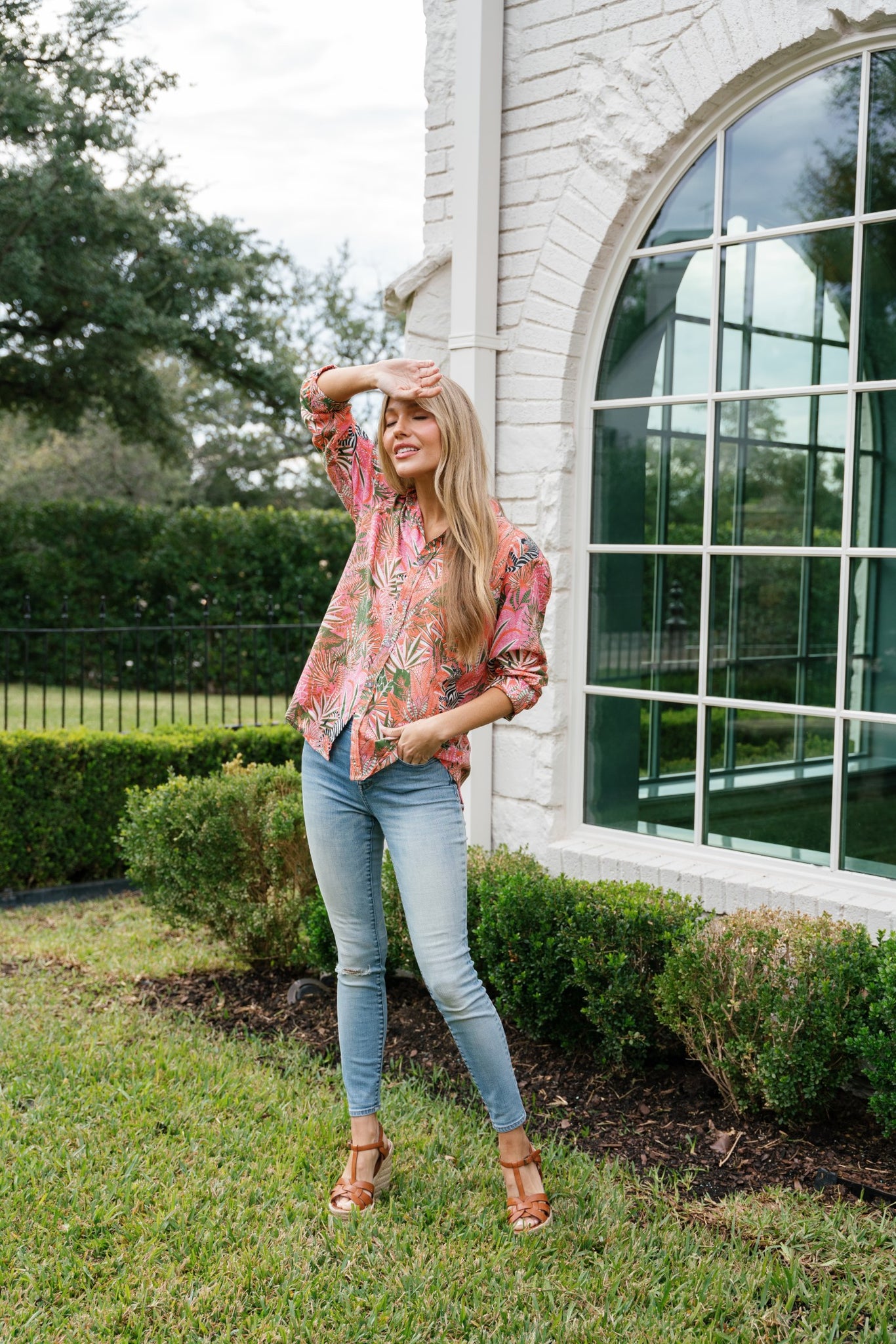 Fern Blouse in Sunrise Zebra Soirée