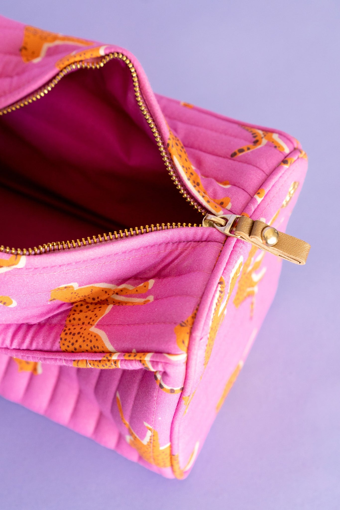 Cosmetic Bag in Pink Cheetah