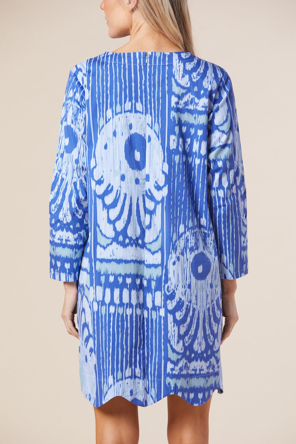 Blair Dress in Blue Moroccan Ikat